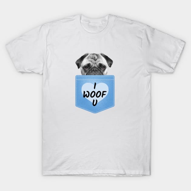 Dog Lover Design, I Woof u , Lovely Dog Teeshirt T-Shirt by Utopia Shop